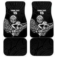 New Zealand Silver Fern Rugby Custom Car Mats Maori Tiki Black Version