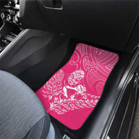 New Zealand Silver Fern Rugby Custom Car Mats Maori Tiki Pink Version