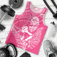 New Zealand Silver Fern Rugby Custom Men Tank Top Maori Tiki Pink Version