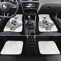 New Zealand Silver Fern Rugby Custom Car Mats Maori Tiki White Version