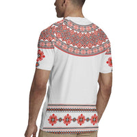 Bulgarian Embroidery Style Seamless Pattern Rugby Jersey