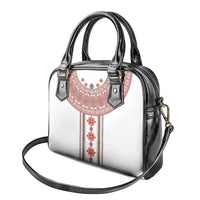 Bulgarian Embroidery Style Seamless Pattern Shoulder Handbag