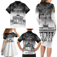 Personalized Germany Berlin Wall Family Matching Long Sleeve Bodycon Dress and Hawaiian Shirt Tag der Deutschen Einheit