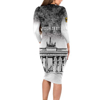 Personalized Germany Berlin Wall Family Matching Long Sleeve Bodycon Dress and Hawaiian Shirt Tag der Deutschen Einheit