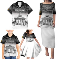 Personalized Germany Berlin Wall Family Matching Puletasi and Hawaiian Shirt Tag der Deutschen Einheit