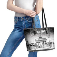 Personalized Germany Berlin Wall Leather Tote Bag Tag der Deutschen Einheit
