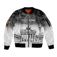 Personalized Germany Berlin Wall Sleeve Zip Bomber Jacket Tag der Deutschen Einheit