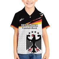 Custom Germany Football Family Matching Long Sleeve Bodycon Dress and Hawaiian Shirt Come On DFB-Team