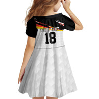 Custom Germany Football Family Matching Short Sleeve Bodycon Dress and Hawaiian Shirt Come On DFB-Team