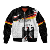Custom Germany Football Sleeve Zip Bomber Jacket Come On DFB-Team