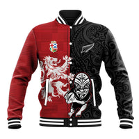 Custom British Lions New Zealand Baseball Jacket Unique Style LT18 Unisex Red - Polynesian Pride