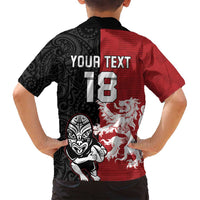 Custom British Lions New Zealand Family Matching Off Shoulder Short Dress and Hawaiian Shirt Unique Style LT18 - Polynesian Pride