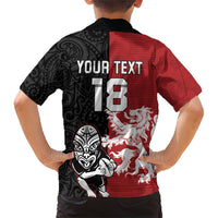 Custom British Lions New Zealand Family Matching Short Sleeve Bodycon Dress and Hawaiian Shirt Unique Style - Polynesian Pride