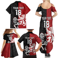 Custom British Lions New Zealand Family Matching Summer Maxi Dress and Hawaiian Shirt Unique Style LT18 - Polynesian Pride