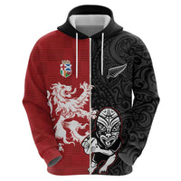 Custom British Lions New Zealand Zip Hoodie Unique Style - Polynesian Pride