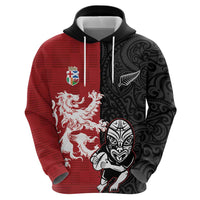 Custom British Lions New Zealand Zip Hoodie Unique Style - Polynesian Pride