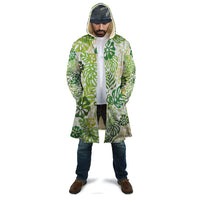 Green Aloha Hawaiian Cloak Monstera Hibiscus Tropical Pattern LT19 - Polynesian Pride