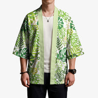 Green Aloha Hawaiian Kimono Monstera Hibiscus Tropical Pattern LT19 - Polynesian Pride