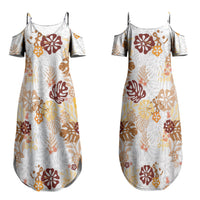 Brown Aloha Hawaiian Couples Matching Summer Maxi Dress and Hawaiian Shirt Monstera Hibiscus Tropical Pattern LT19 - Polynesian Pride