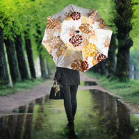 Brown Aloha Hawaiian Umbrella Monstera Hibiscus Tropical Pattern LT19 - Polynesian Pride