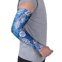 Blue Aloha Hawaiian Arm Sleeves Monstera Hibiscus Tropical Pattern LT19 - Polynesian Pride