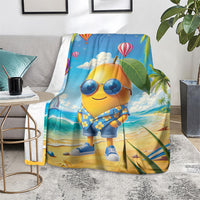 Funny Hawaii Mango Blanket Tropical Summer Beach Mascot Vacation LT19 - Polynesian Pride