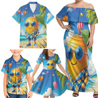 Funny Hawaii Mango Family Matching Off Shoulder Maxi Dress and Hawaiian Shirt Tropical Summer Beach Mascot Vacation LT19 - Polynesian Pride