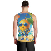 Funny Hawaii Mango Men Tank Top Tropical Summer Beach Mascot Vacation
