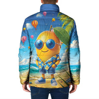 Funny Hawaii Mango Padded Jacket Tropical Summer Beach Mascot Vacation LT19 - Polynesian Pride
