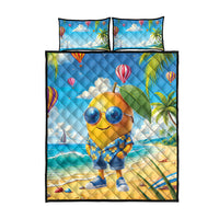 Funny Hawaii Mango Quilt Bed Set Tropical Summer Beach Mascot Vacation LT19 - Polynesian Pride