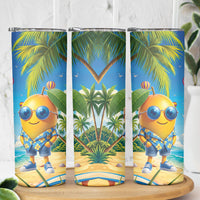 Funny Hawaii Mango Skinny Tumbler Tropical Summer Beach Mascot Vacation LT19 - Polynesian Pride