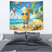 Funny Hawaii Mango Tapestry Tropical Summer Beach Mascot Vacation LT19 - Polynesian Pride