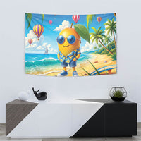 Funny Hawaii Mango Tapestry Tropical Summer Beach Mascot Vacation LT19 - Polynesian Pride