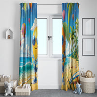Funny Hawaii Mango Window Curtain Tropical Summer Beach Mascot Vacation LT19 - Polynesian Pride