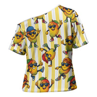Funny Hawaii Mango Hip Hop Cartoon Cross Shoulder Shirt Summer Beach Party LT19 - Polynesian Pride
