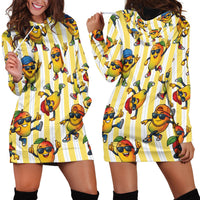 Funny Hawaii Mango Hip Hop Cartoon Hoodie Dress Summer Beach Party LT19 - Polynesian Pride