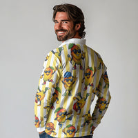 Funny Hawaii Mango Hip Hop Cartoon Long Sleeve Polo Shirt Summer Beach Party LT19 - Polynesian Pride