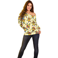 Funny Hawaii Mango Hip Hop Cartoon Off Shoulder Sweater Summer Beach Party LT19 - Polynesian Pride