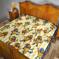 Funny Hawaii Mango Hip Hop Cartoon Quilt Summer Beach Party LT19 - Polynesian Pride