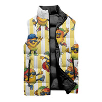 Funny Hawaii Mango Hip Hop Cartoon Sleeveless Puffer Jacket Summer Beach Party LT19 - Polynesian Pride