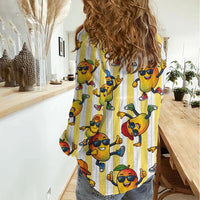 Funny Hawaii Mango Hip Hop Cartoon Women Casual Shirt Summer Beach Party LT19 - Polynesian Pride