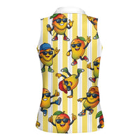 Funny Hawaii Mango Hip Hop Cartoon Women Sleeveless Polo Shirt Summer Beach Party LT19 - Polynesian Pride