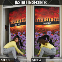Personalised ANZAC Day Door Cover Remembering the Animals of War