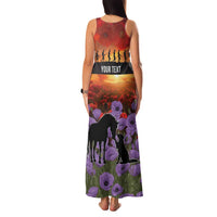 Personalised ANZAC Day Family Matching Tank Maxi Dress and Hawaiian Shirt Remembering the Animals of War