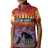 Personalised ANZAC Day Kid Polo Shirt Remembering the Animals of War