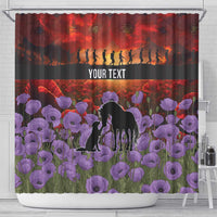 Personalised ANZAC Day Shower Curtain Remembering the Animals of War