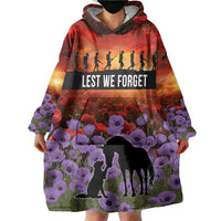 Personalised ANZAC Day Wearable Blanket Hoodie Remembering the Animals of War LT19 - Polynesian Pride