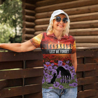 Personalised ANZAC Day Women Polo Shirt Remembering the Animals of War