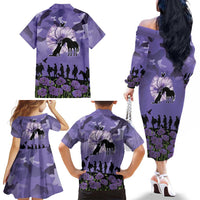 ANZAC Day Family Matching Off The Shoulder Long Sleeve Dress and Hawaiian Shirt Lest We Forget the Animals Too