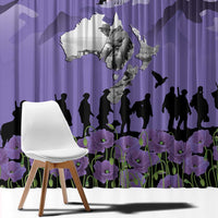 ANZAC Day Window Curtain Lest We Forget the Animals Too